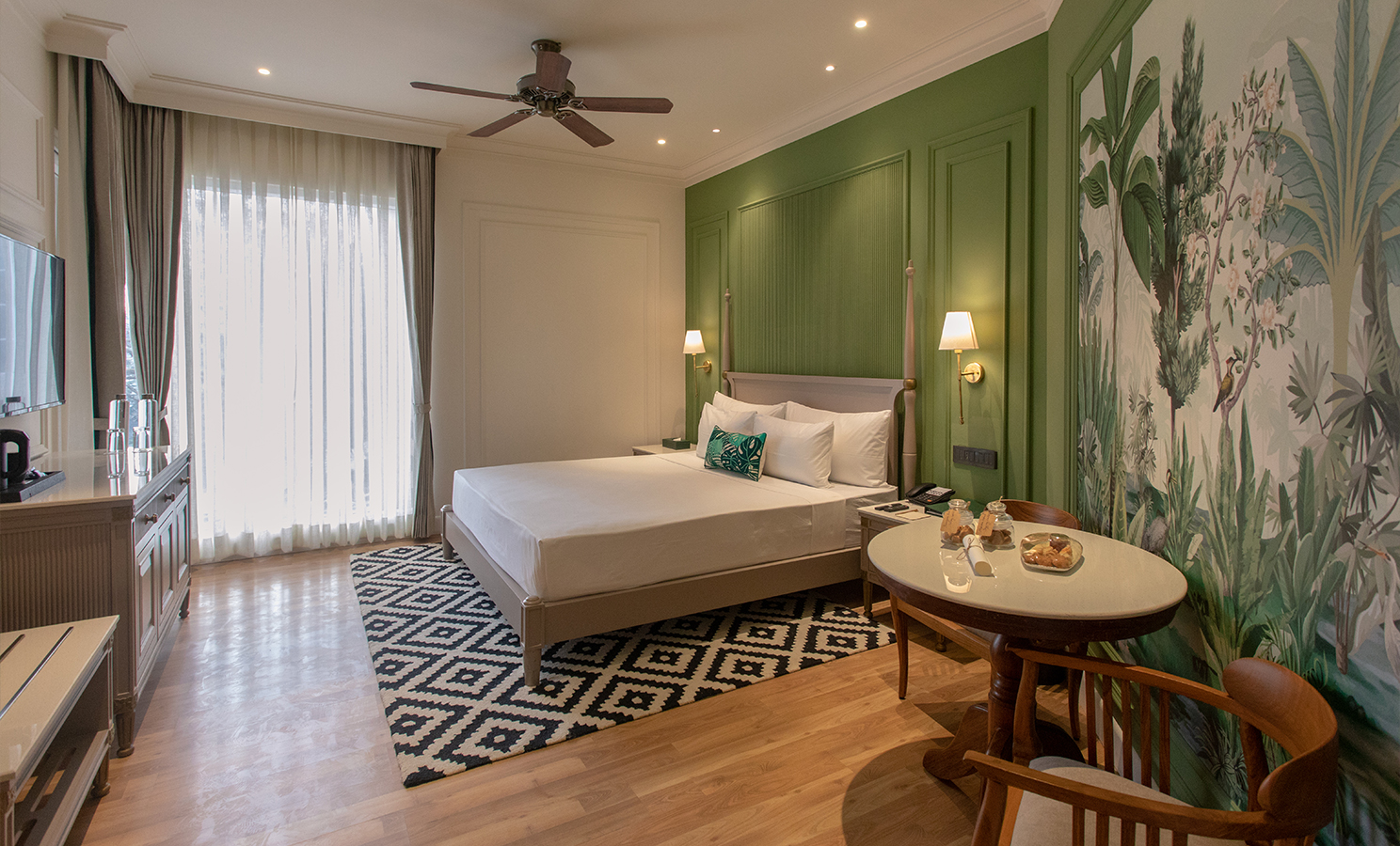 luxury chambers bedroom interior at arif castles nainital

