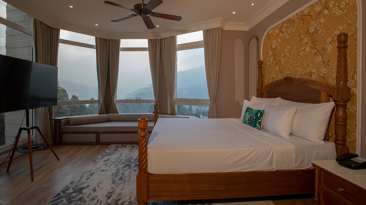 luxury mountain view room at arif castles nainital